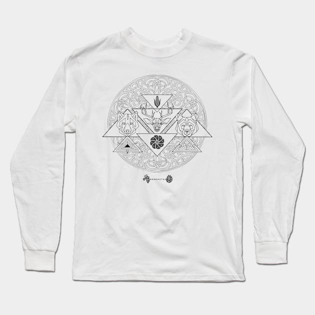 Blue Deer02 Long Sleeve T-Shirt by AgaCactus